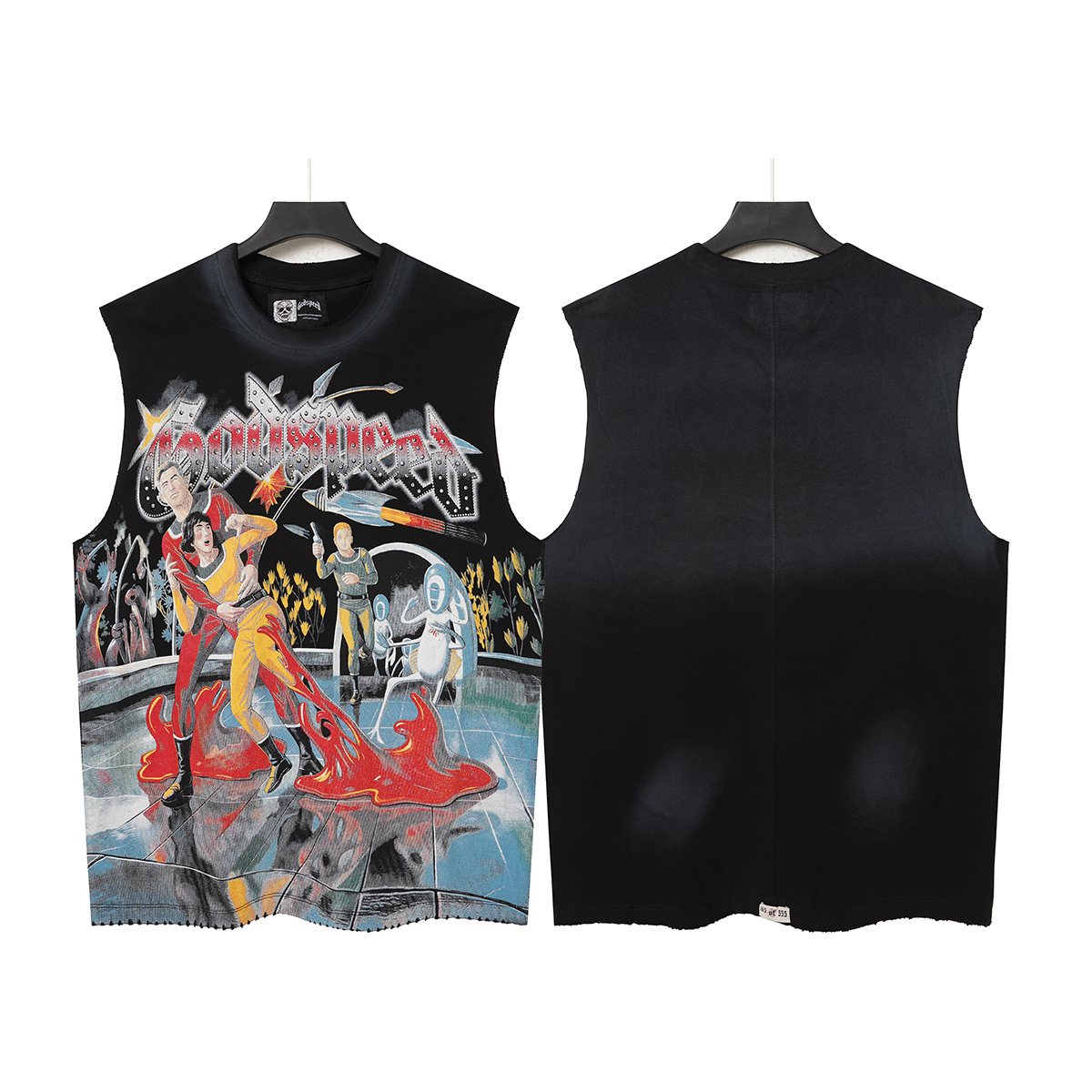 Godspeed Rhinestone Washed Sleeveless T-Shirt