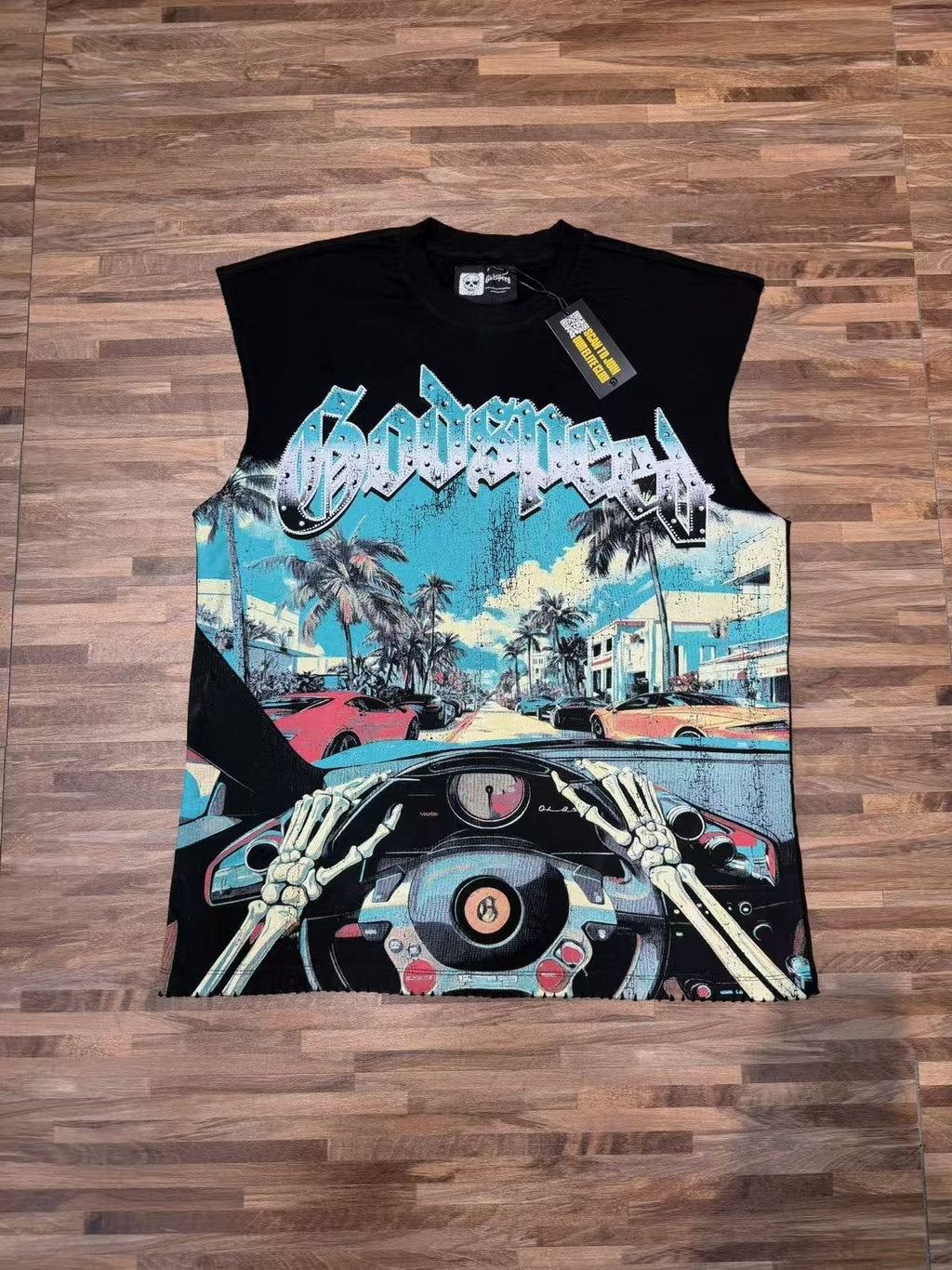 Godspeed Street Car Graphic Sleeveless T-Shirt