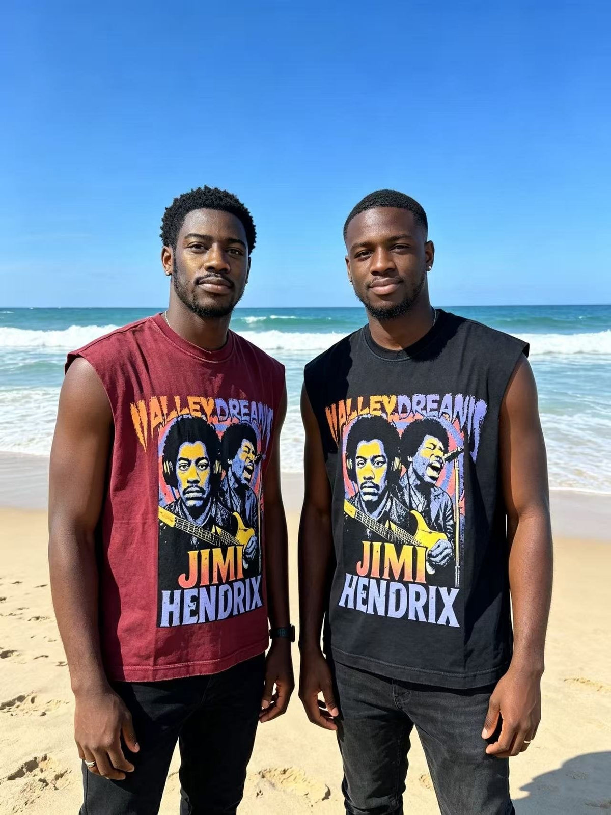 VALLEY Jimi Hendrix Washed Sleeveless T-Shirt