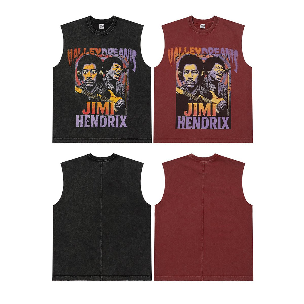 VALLEY Jimi Hendrix Washed Sleeveless T-Shirt