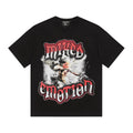 MIXED EMOTION Red & White Front/Back Graphic T-Shirt