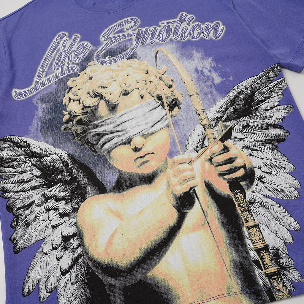 MIXED EMOTION Angel Graphic Short-Sleeve T-Shirt