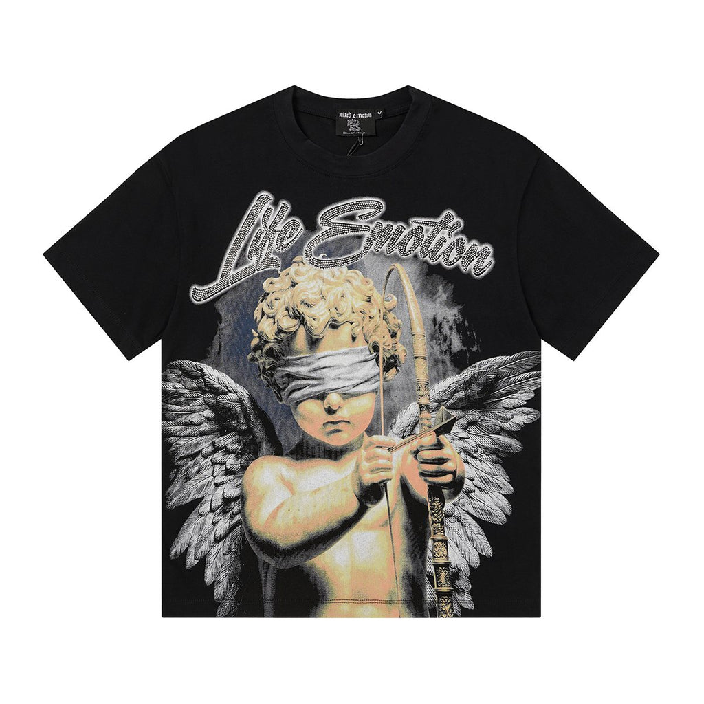 MIXED EMOTION Angel Graphic Short-Sleeve T-Shirt