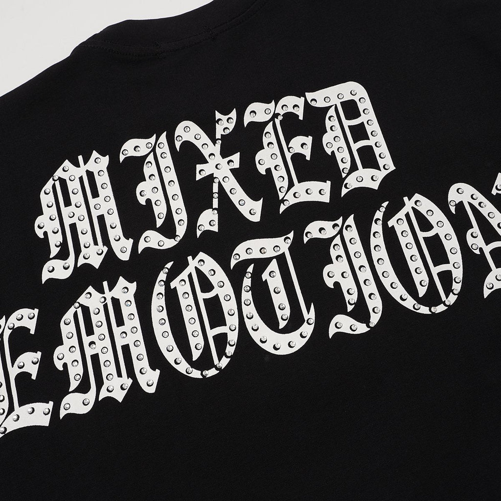 MIXED EMOTION Rhinestone Graphic T-Shirt