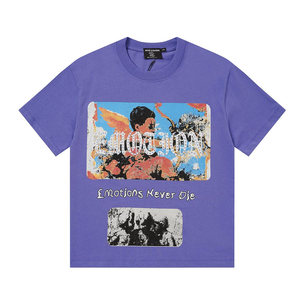 MIXED EMOTION Rhinestone Graphic T-Shirt