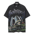 Godspeed Spaceship Graphic Washed Black T-Shirt