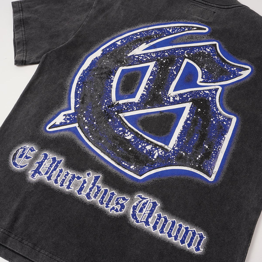 Godspeed Spaceship Graphic Washed Black T-Shirt