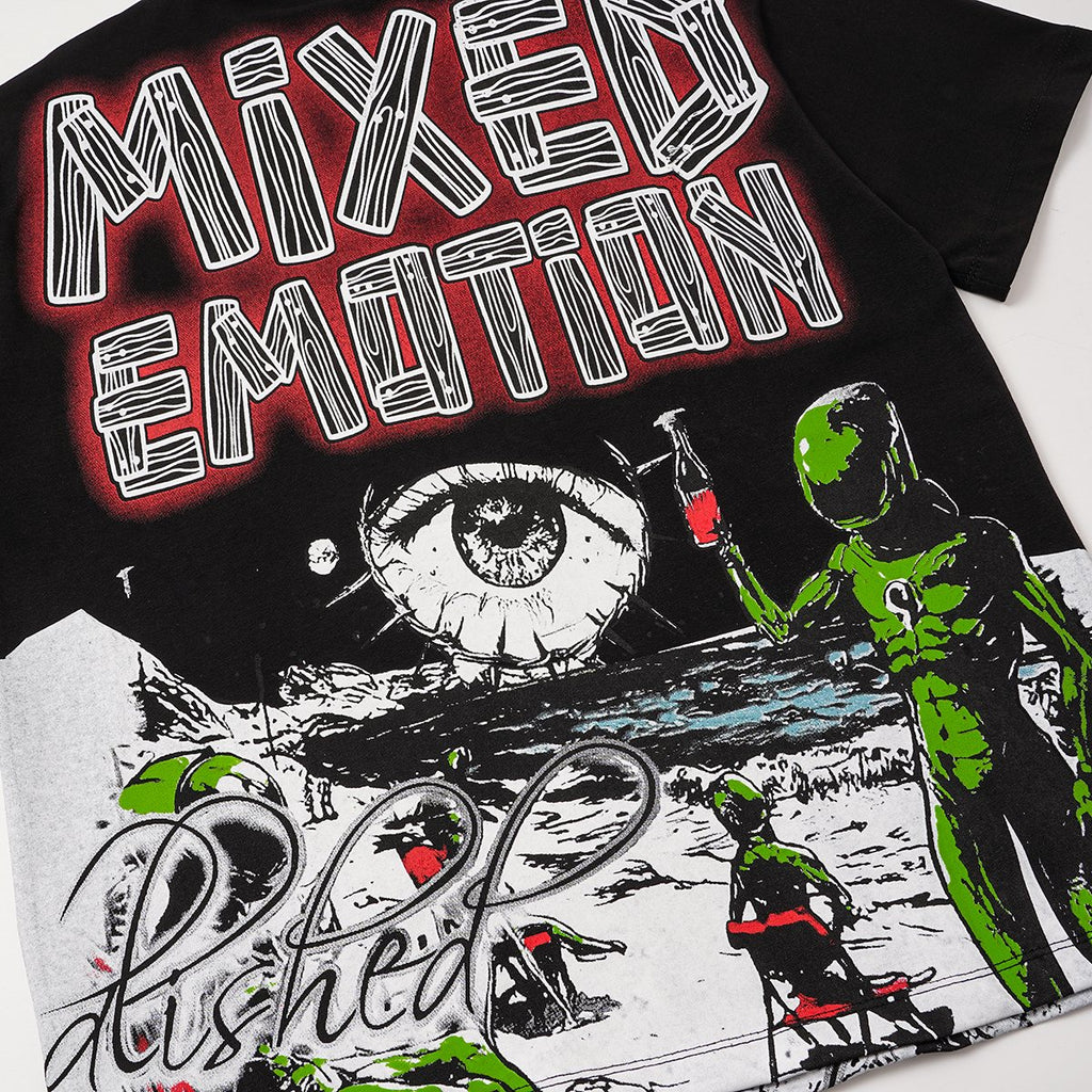 MIXED EMOTION Front and Back Graphic T-Shirt