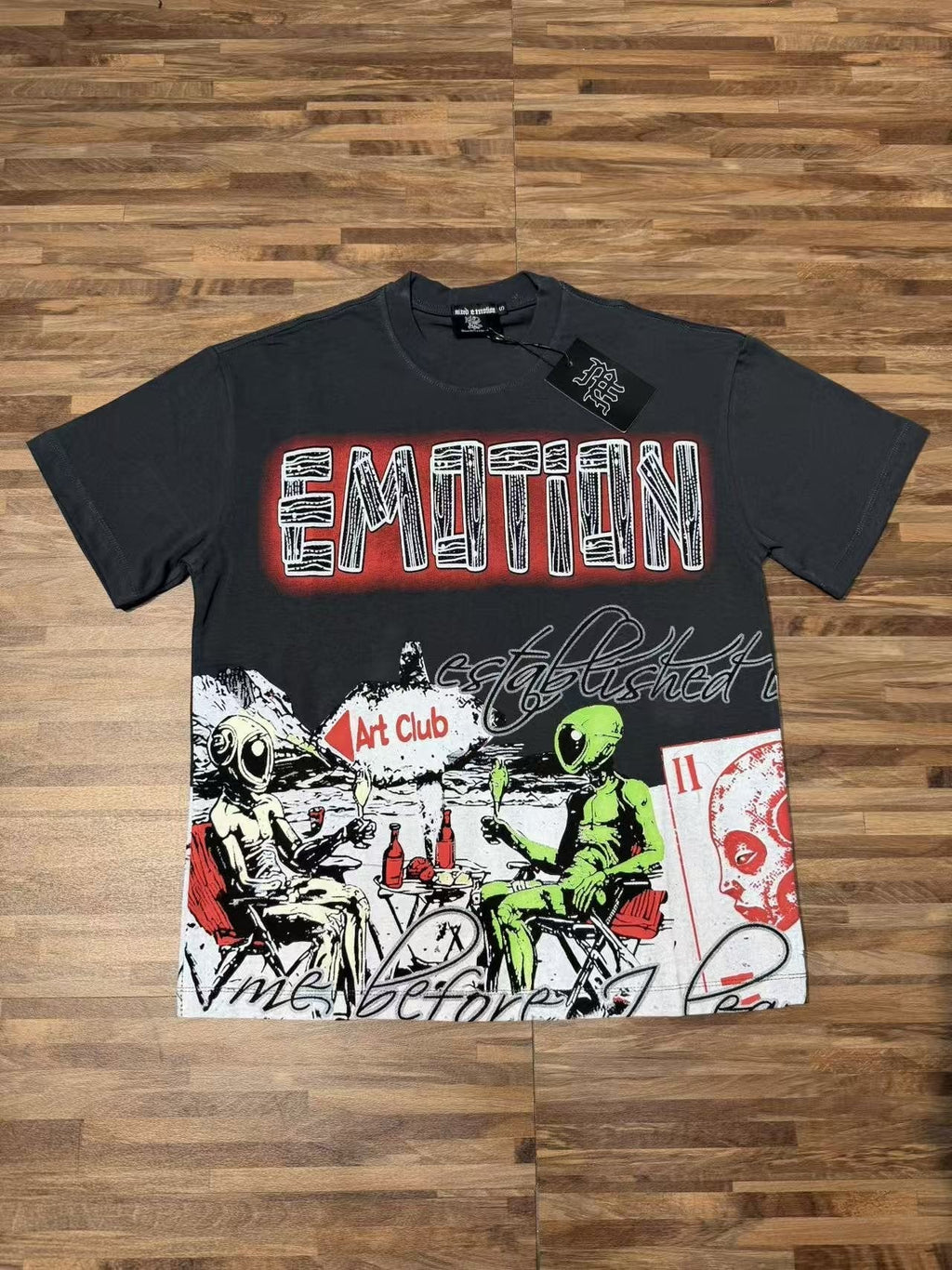 MIXED EMOTION Front and Back Graphic T-Shirt