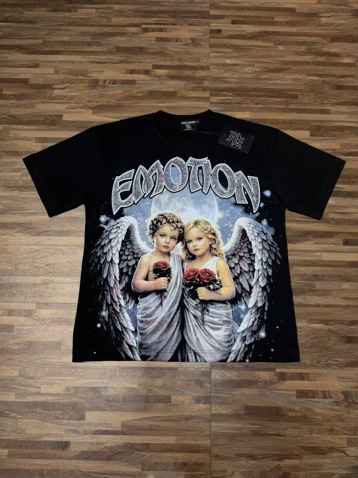 MIXED EMOTION Angel Praying Hands Graphic T-Shirt