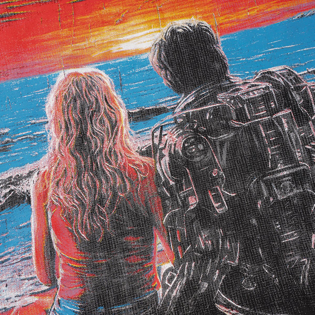 Godspeed Sunset Couple Distressed Graphic T-Shirt