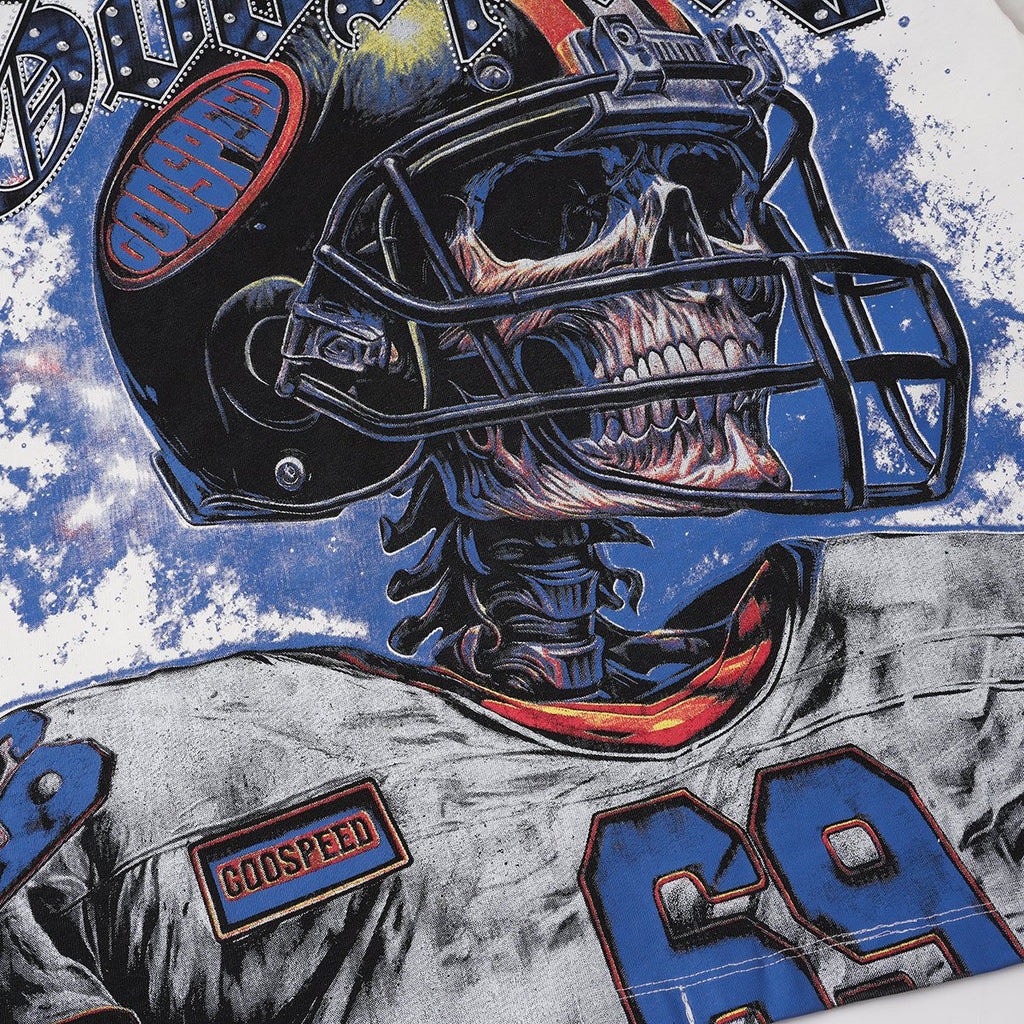 Godspeed Football Skull Graphic T-Shirt