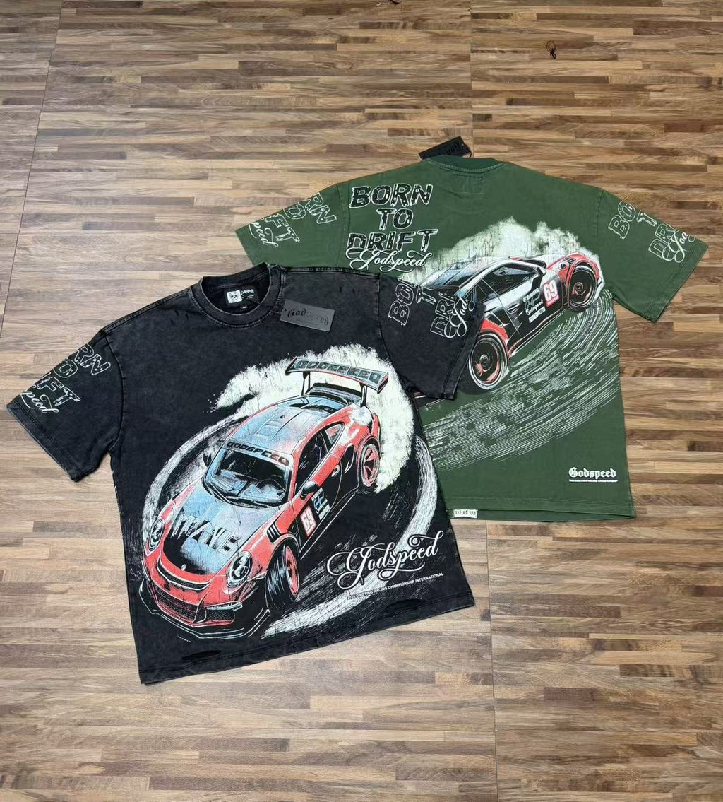 Godspeed Born to Drift Racing Graphic T-Shirt