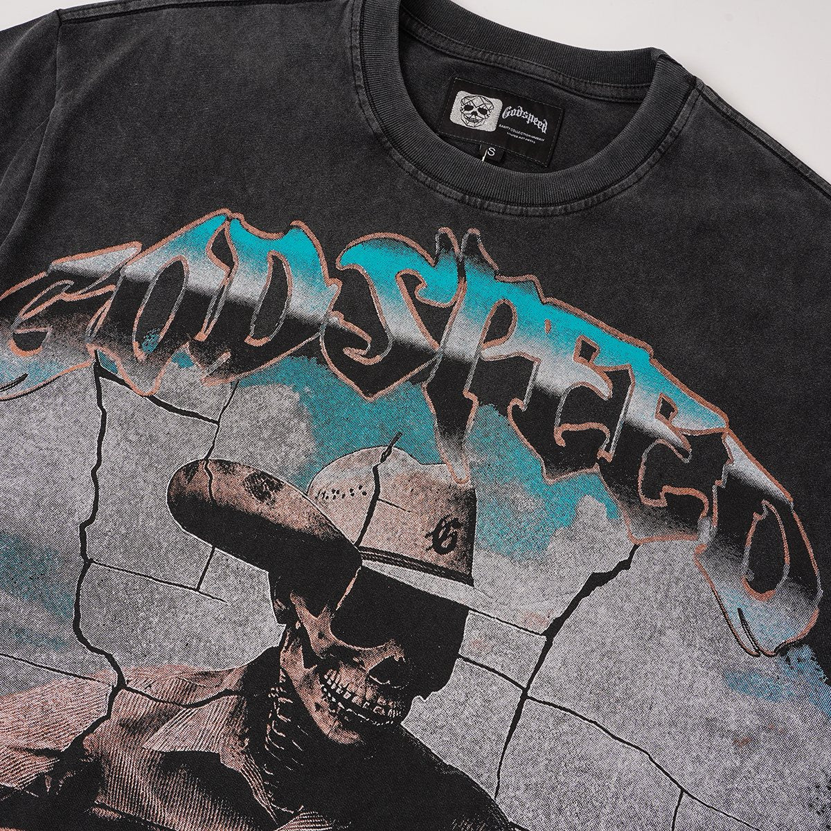 Godspeed Skeleton Guitar Graphic T-Shirt