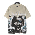 Godspeed Portrait Skull Distressed Short-Sleeve T-Shirt