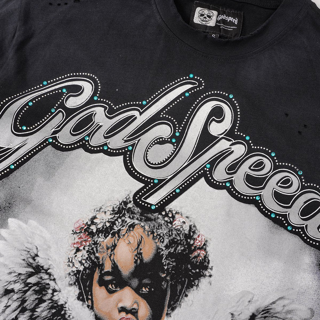 Godspeed Distressed Washed Graphic T-Shirt