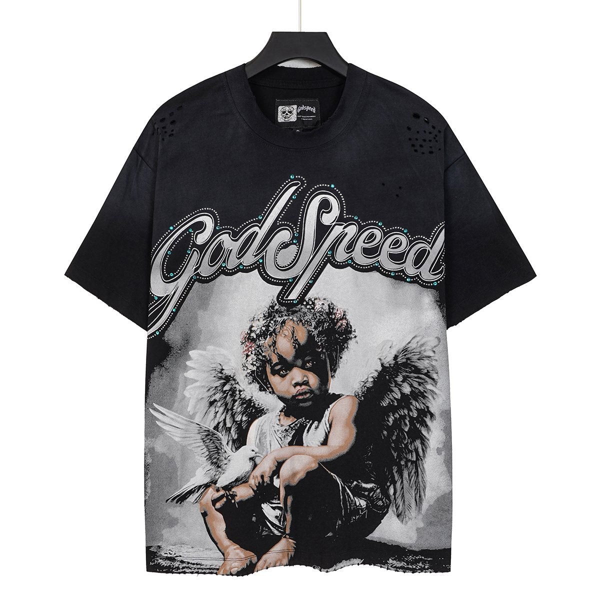 Godspeed Distressed Washed Graphic T-Shirt