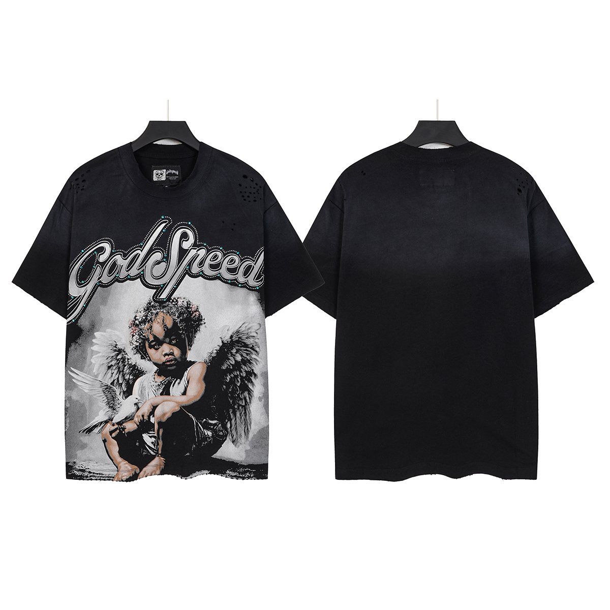Godspeed Distressed Washed Graphic T-Shirt
