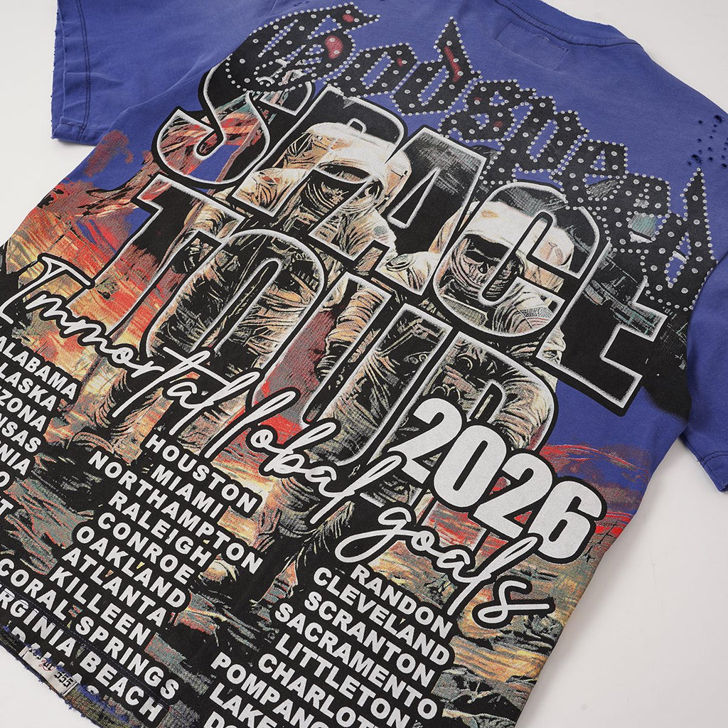 Godspeed Space Tour Astronaut Graphic Short-Sleeve T-Shirt