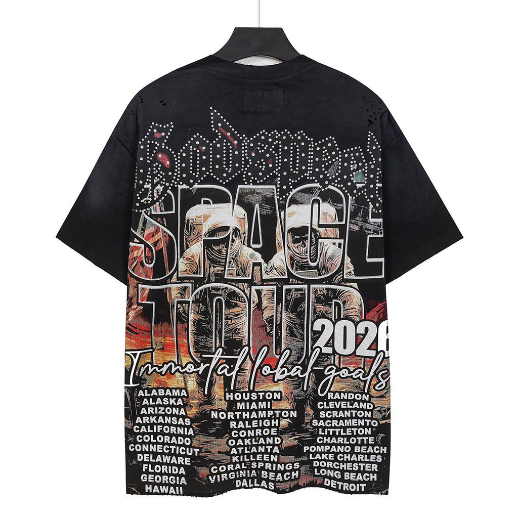 Godspeed Space Tour Astronaut Graphic Short-Sleeve T-Shirt