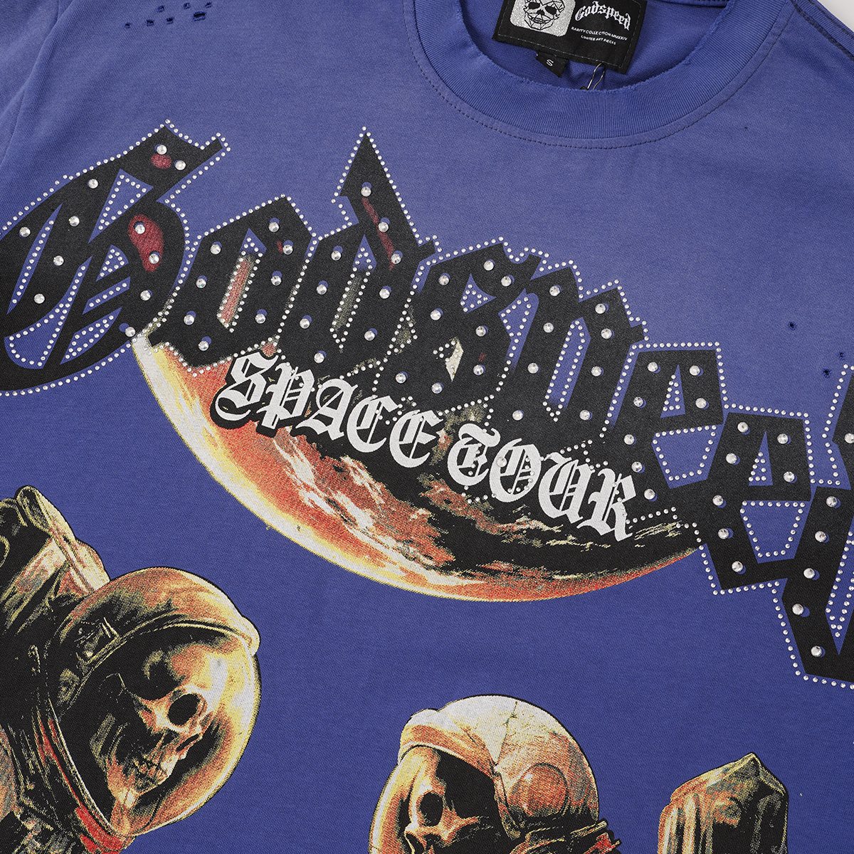 Godspeed Space Tour Astronaut Graphic Short-Sleeve T-Shirt