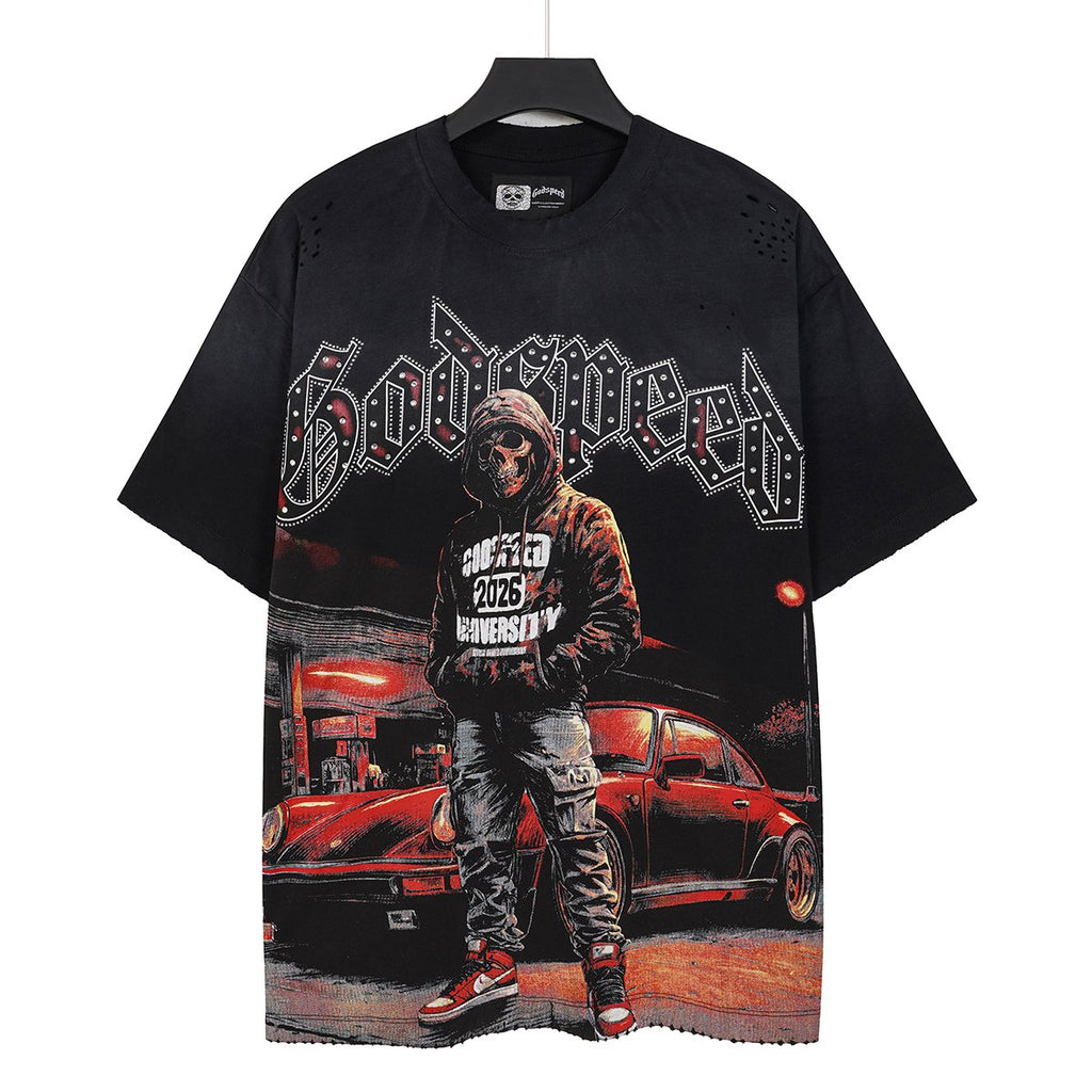 Godspeed Manifested Dreams University Distressed Short-Sleeve T-Shirt