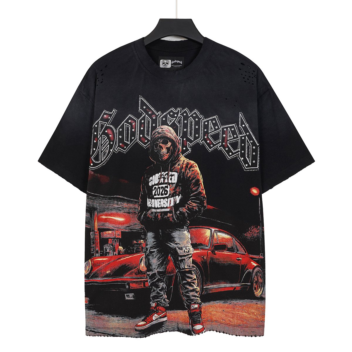 Godspeed Manifested Dreams University Distressed Short-Sleeve T-Shirt