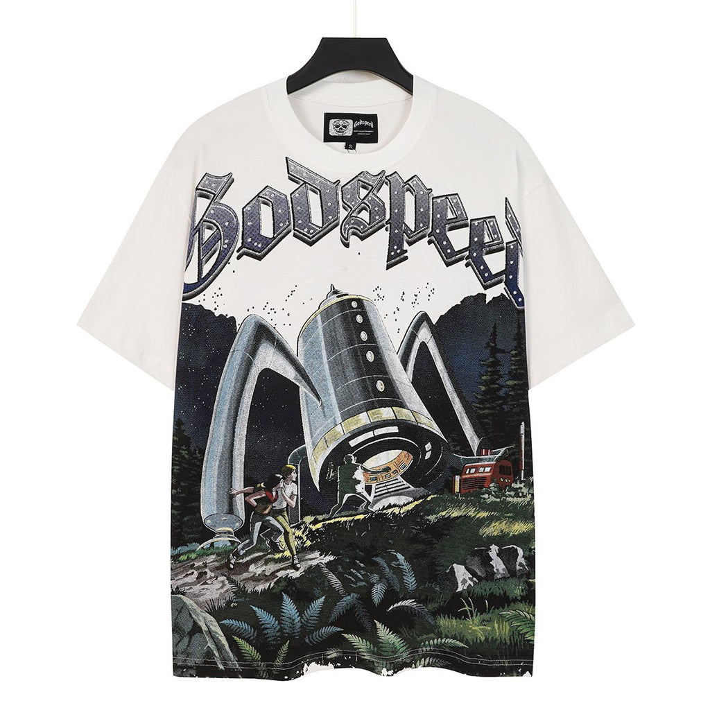 Godspeed Sci-Fi Landscape Graphic T-Shirt