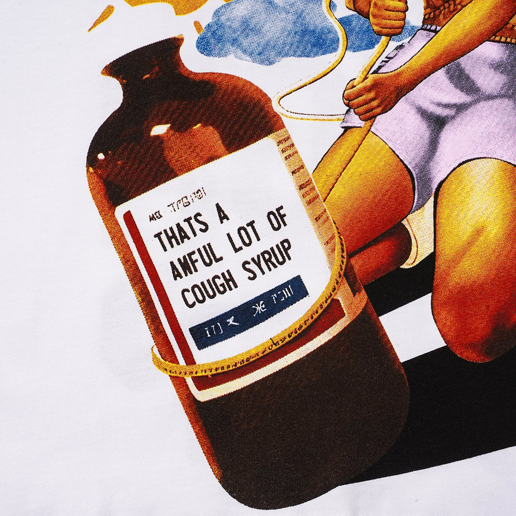 THAT'S A AWFUL LOT OF COUGH SYRUP White Front & Back Graphic T-Shirt