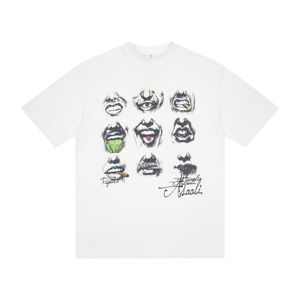 ASAALL Mouth & Eye Graphic Short-Sleeve T-Shirt