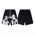 ASAALL Portrait Graphic Drawstring Shorts