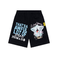 THAT'S A AWFUL LOT OF COUGH SYRUP Black Graphic Shorts
