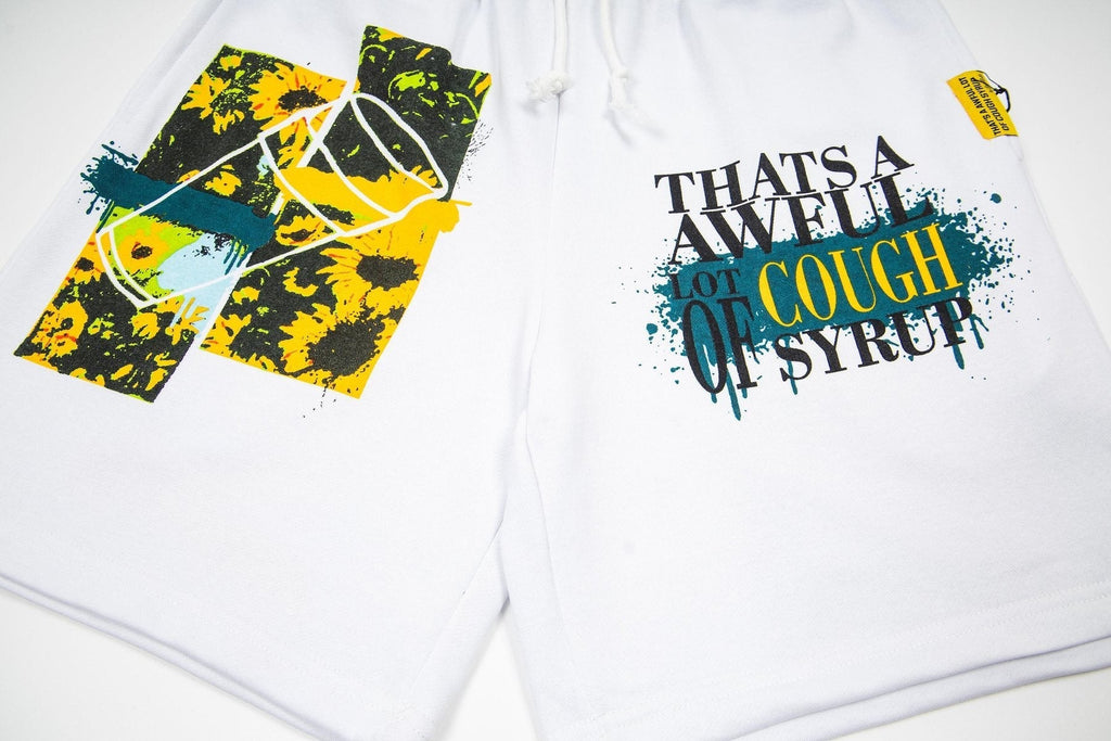 THAT'S A AWFUL LOT OF COUGH SYRUP Graphic Drawstring Shorts
