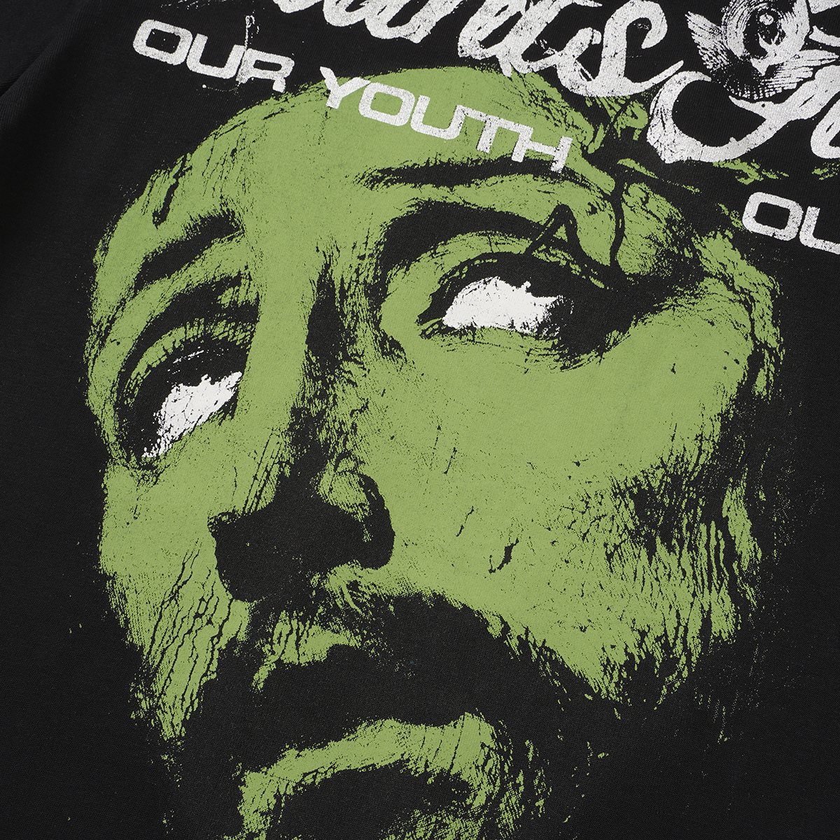 SAINT Black Graphic Short-Sleeve T-Shirt