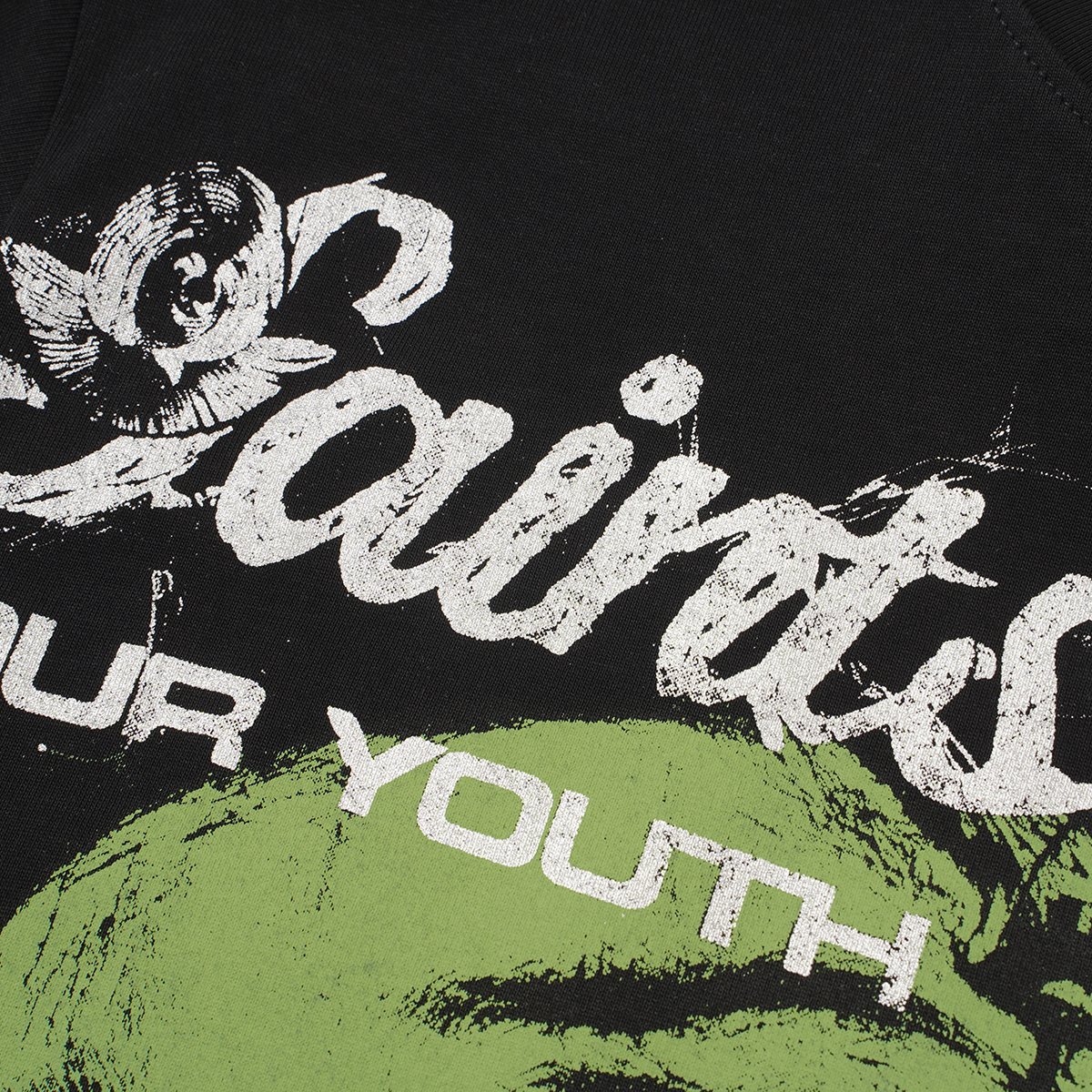SAINT Black Graphic Short-Sleeve T-Shirt