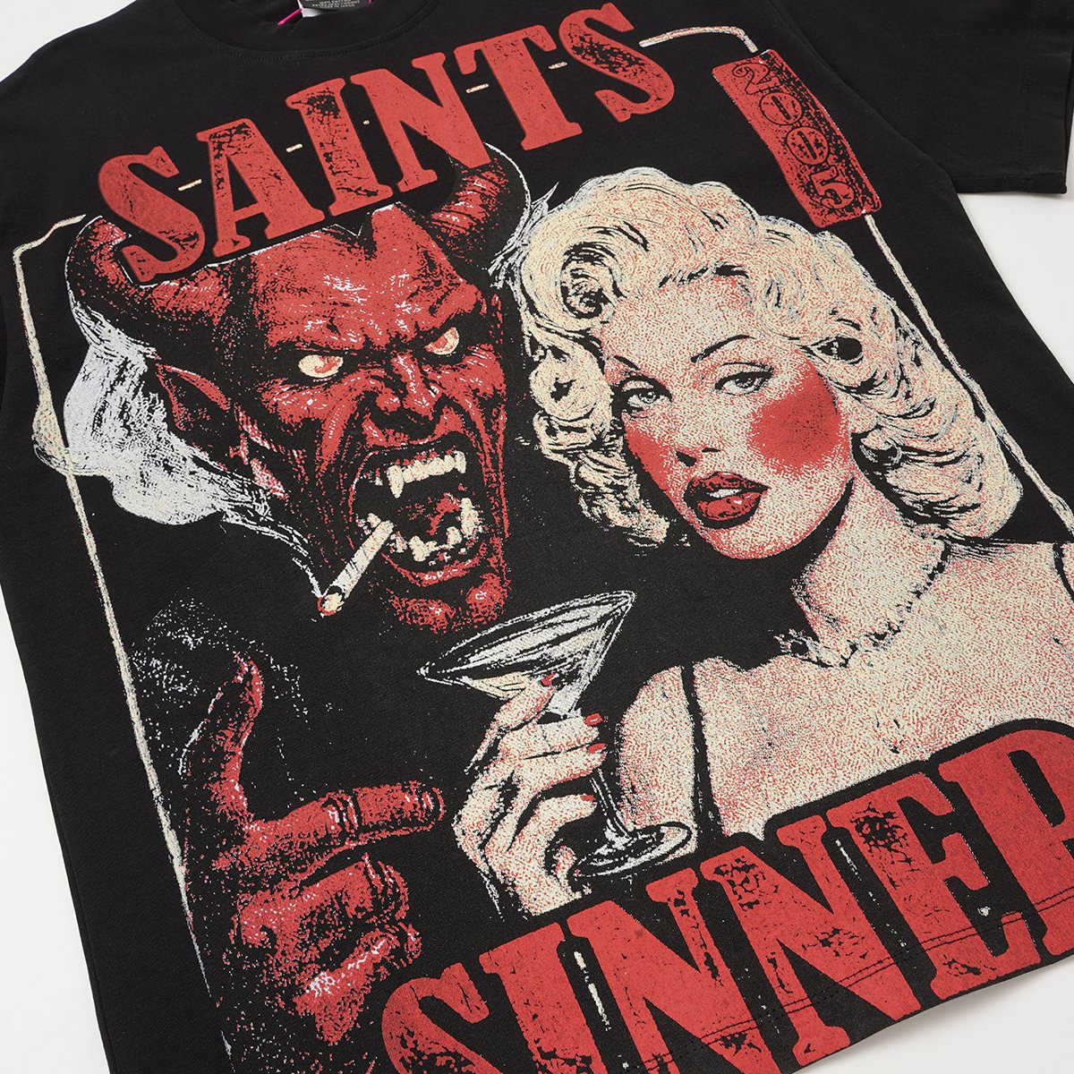 SAINT Front and Back Graphic Short-Sleeve T-Shirt