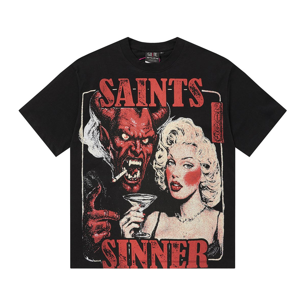 SAINT Front and Back Graphic Short-Sleeve T-Shirt