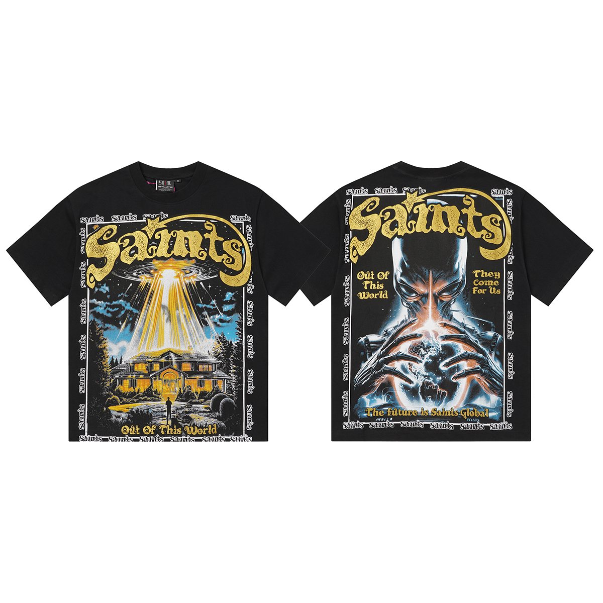 SAINT UFO Alien Graphic Short-Sleeve T-Shirt