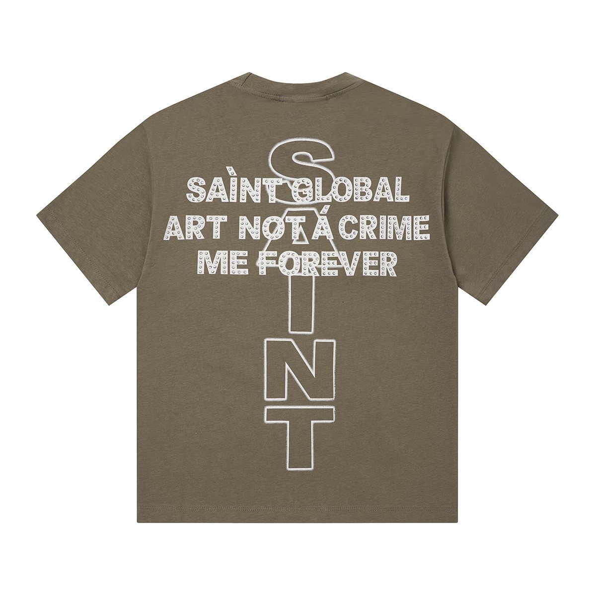 SAINT Rhinestone Graphic Short-Sleeve T-Shirt