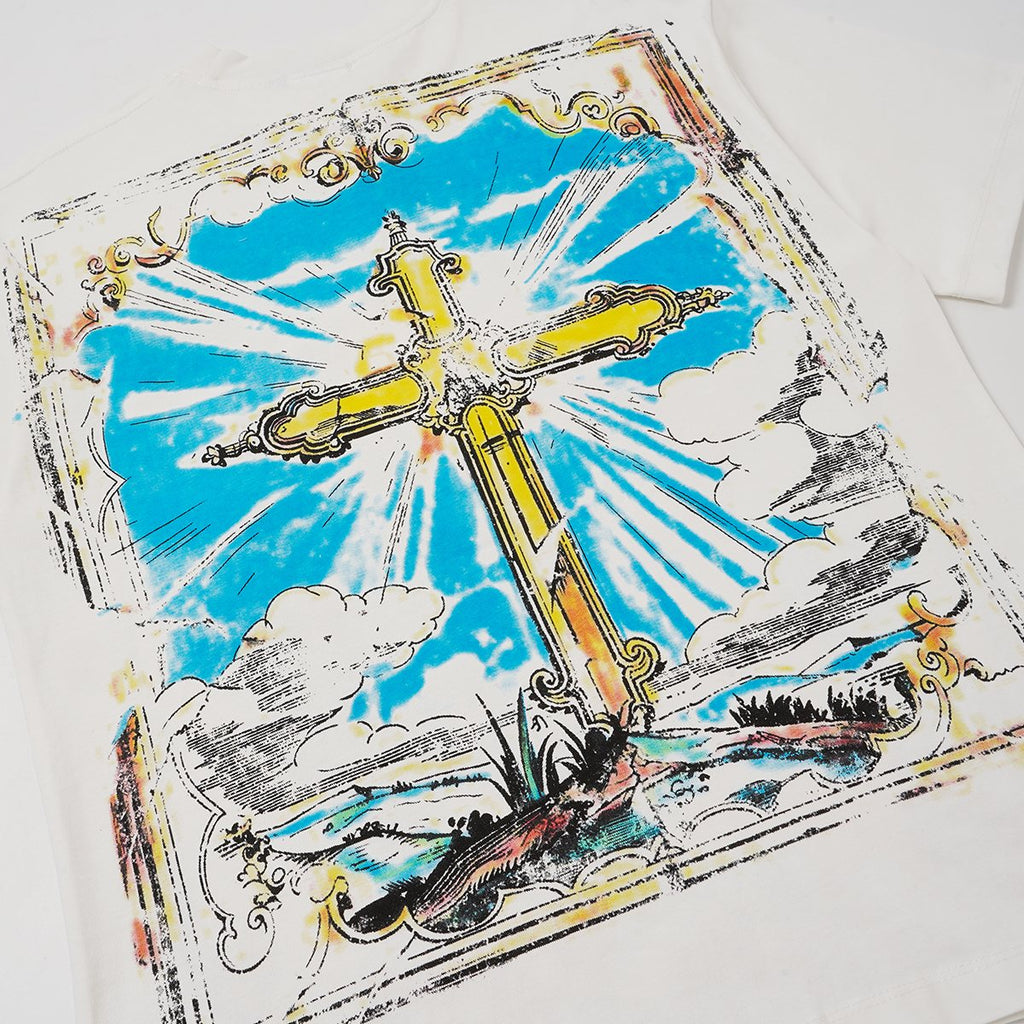 SAINT Portrait & Cross Graphic Short-Sleeve T-Shirt