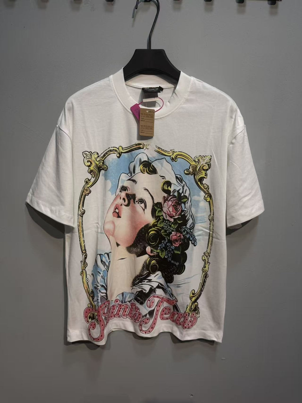 SAINT Portrait & Cross Graphic Short-Sleeve T-Shirt