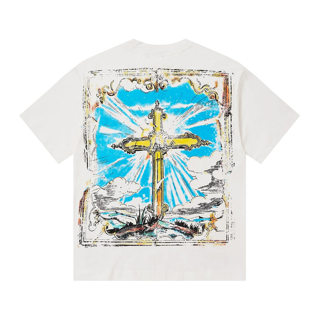 SAINT Portrait & Cross Graphic Short-Sleeve T-Shirt