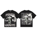 SAINT Black Rhinestone Graphic T-Shirt
