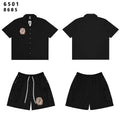 SAINT Vanity Patch Short-Sleeve Shirt & Cargo Shorts Set
