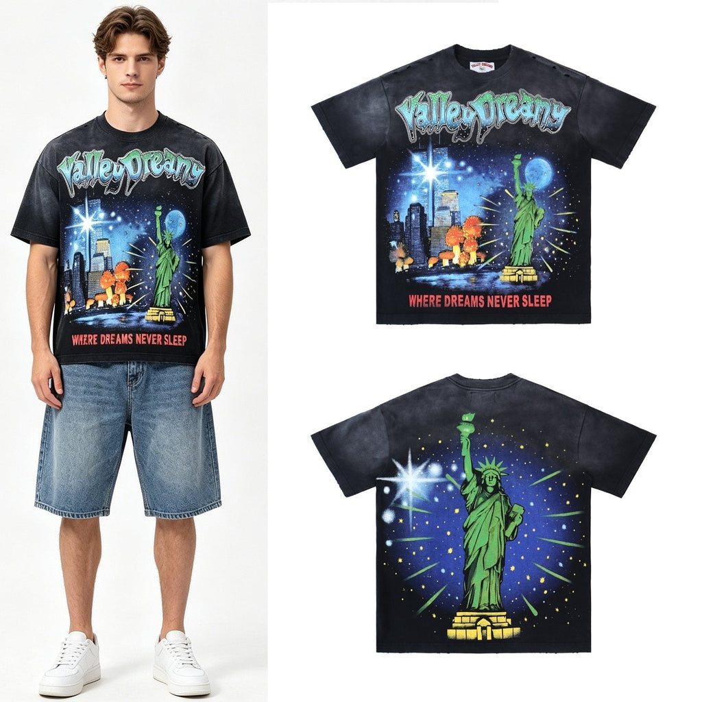 Valley Dreams Statue of Liberty Graphic T-Shirt