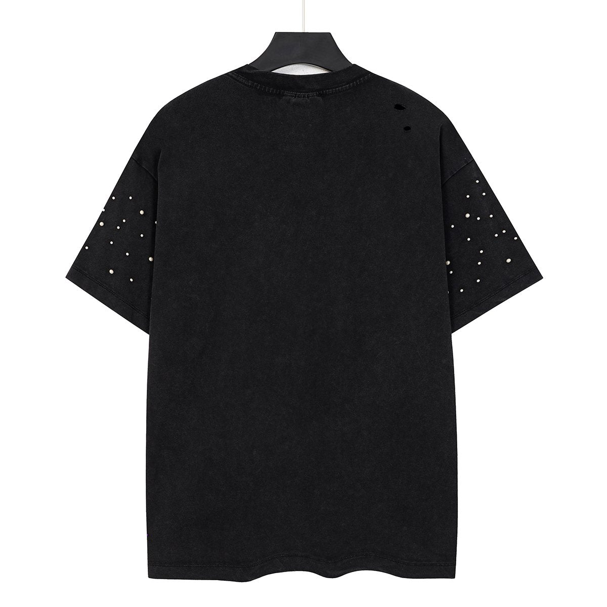 SAINT Distressed Rhinestone Graphic T-Shirt