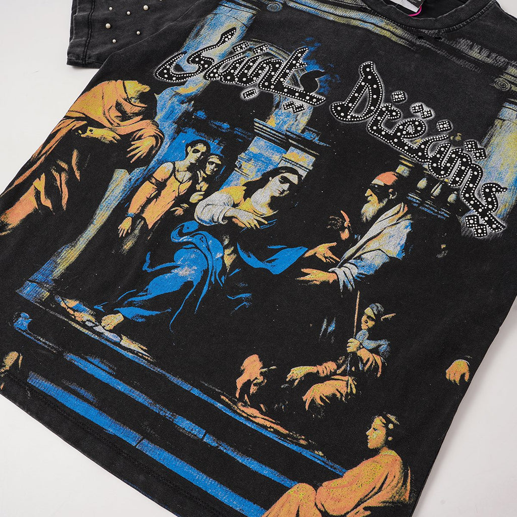 SAINT Religious Art Rhinestone T-Shirt