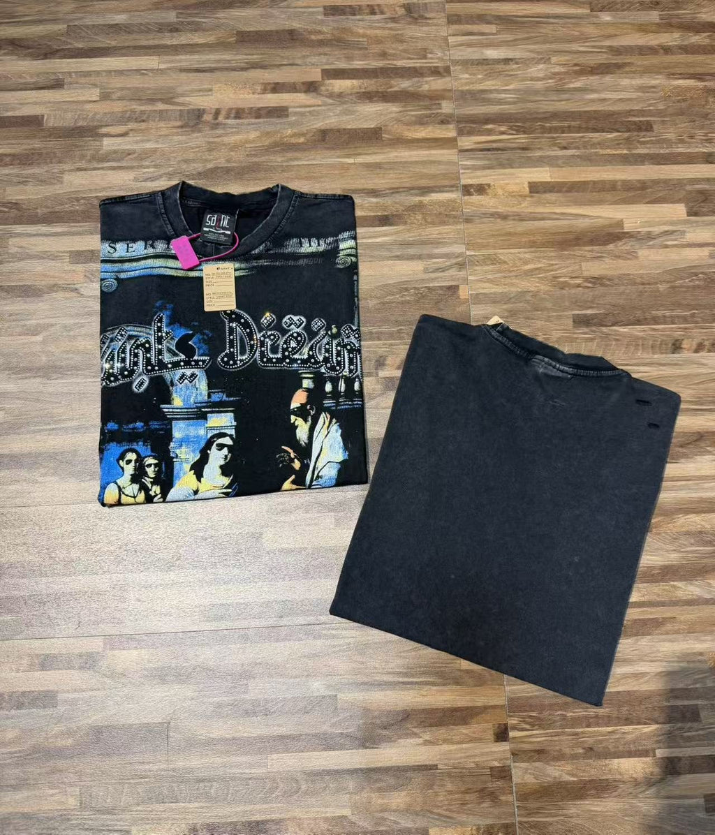 SAINT Religious Art Rhinestone T-Shirt