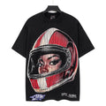 SAINT Washed Rhinestone Graphic T-Shirt