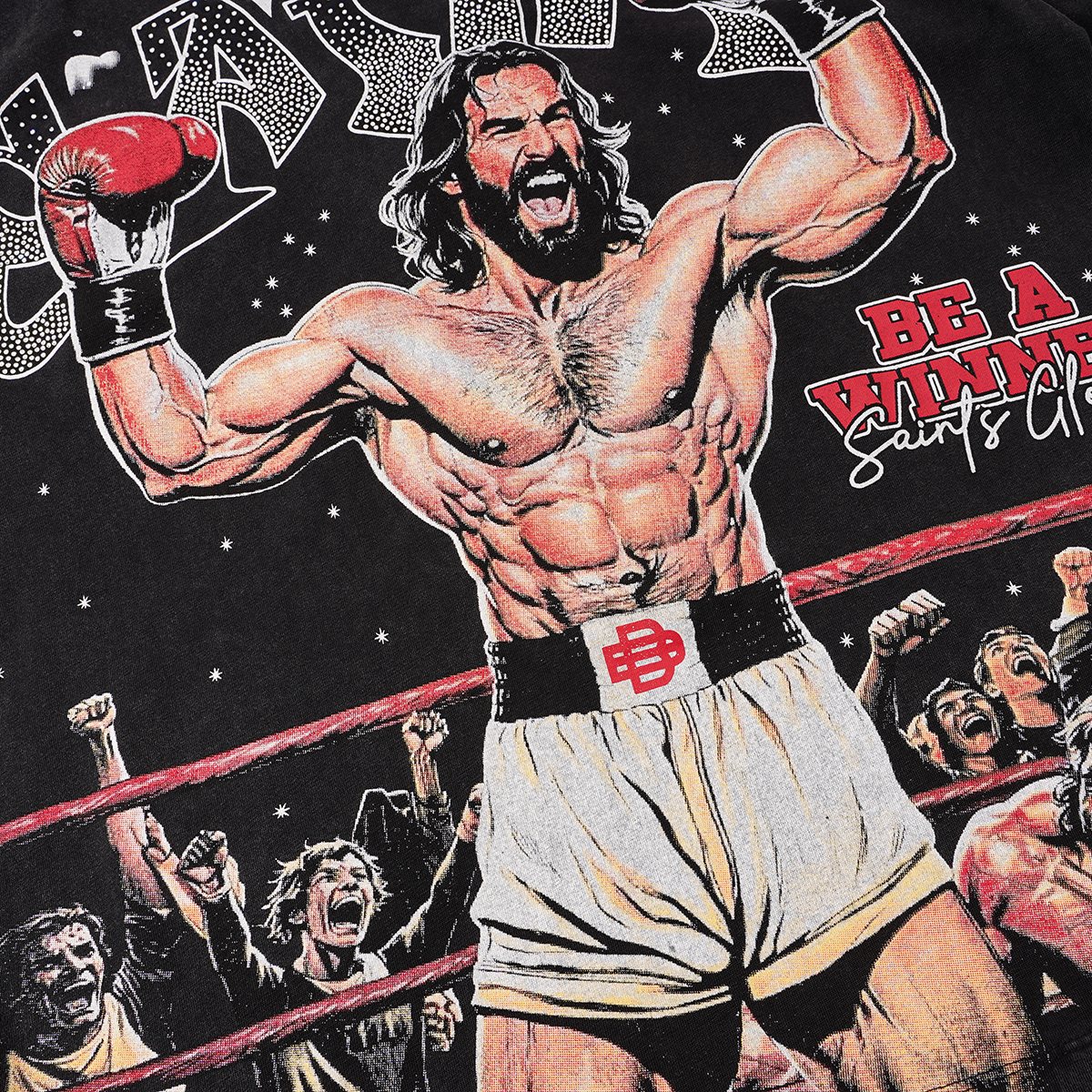 SAINT Boxing Graphic Washed T-Shirt